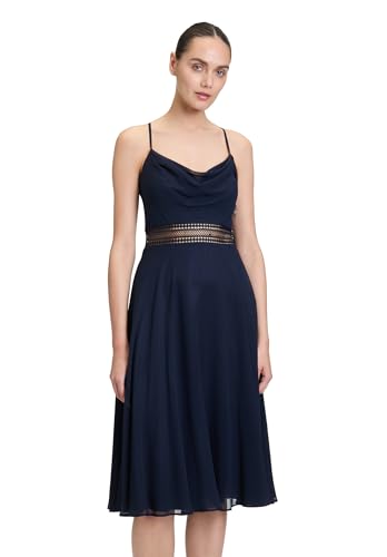 Vera Mont Damen Cocktailkleid mit Wasserfallausschnitt Night Sky,36 von Vera Mont