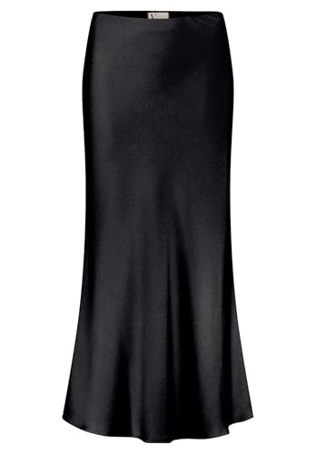 Vera Mont Damen Satinrock wadenlang 42, Schwarz von Vera Mont