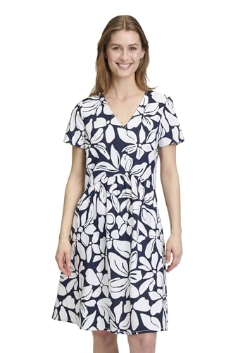 Vera Mont Damen Sommerkleid mit V-Ausschnitt 40, Dunkelblau/Weiß Vera Mont Damen Sommerkleid mit V-Ausschnitt 40, Dunkelblau/Weiß von Vera Mont