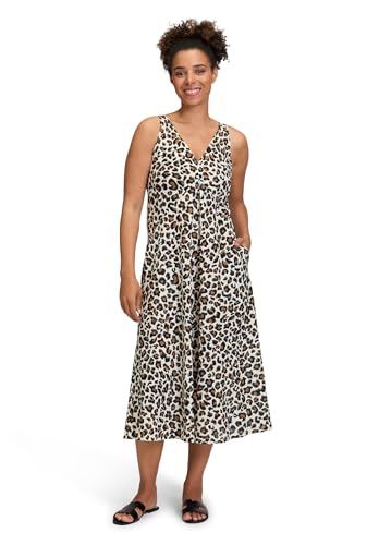 Vera Mont Damen Sommerkleid ohne Verschluss 42, Weiß/Camel Vera Mont Damen Sommerkleid ohne Verschluss 42, Weiß/Camel von Vera Mont