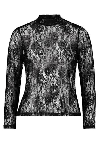 Vera Mont Damen Spitzenshirt Langarm 38, Schwarz von Vera Mont