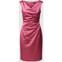 Vera Mont Knielanges Cocktailkleid mit Raffungen in Rose, Größe 38 von Vera Mont