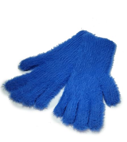 Vera Tucci Einfarbige flauschige Handschuhe RMD2305-01, königsblau, One size von Vera Tucci