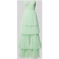 Vera Wang Bride Abendkleid mit Gehschlitz Modell 'ANGERE' in Hellgruen, Größe 38 von Vera Wang Bride