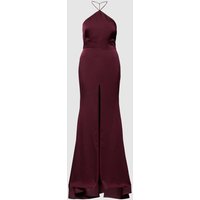 Vera Wang Bride Abendkleid mit Neckholder Modell 'Oceane' in Dunkelrot, Größe 40 von Vera Wang Bride