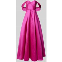 Vera Wang Bride Abendkleid mit One-Shoulder-Träger Modell 'VIKTOR' in Fuchsia, Größe 34 von Vera Wang Bride