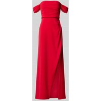 Vera Wang Bride Abendkleid mit seitlicher Raffung Modell 'BORIE' in Rot, Größe 38 von Vera Wang Bride
