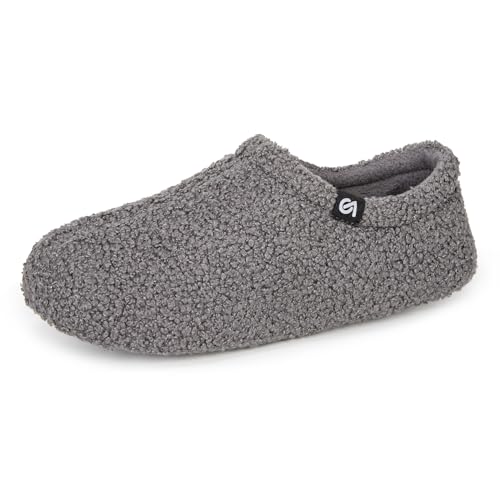 VeraCosy VeracCosy Damen Memory Foam Plüsch Hausschuhe Antirutsch Baumwolle Pantoffeln Mit Polar Fleece-Futter, 38/39 EU, Grau von VeraCosy