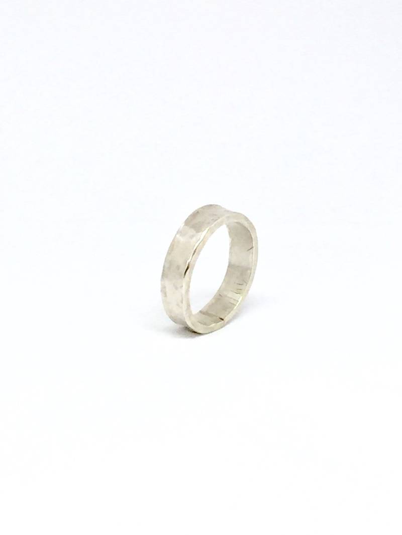 Sterling Silber Band, Gehämmert Ring, Strukturierte Unisex Band Sterling Silber Band, Gehämmert Ring, Strukturierte Unisex Band von VeraGJewellery