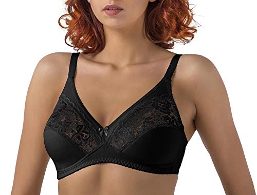 Verally BH ohne Bügel, Entlastungs BH | bequem | gepolsterte Cups | zarte Spitze | beige, schwarz, weiß | Gr. 75-90 A-E Verally BH ohne Bügel, Entlastungs BH | bequem | gepolsterte Cups | zarte Spitze | beige, schwarz, weiß | Gr. 75-90 A-E von Verally