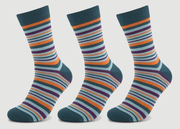 Veraluna Sustainable Clothing Unisex Socken 3er Pack "Multistripes Ocean" aus Bio-Baumwolle Veraluna Sustainable Clothing Unisex Socken 3er Pack "Multistripes Ocean" aus Bio-Baumwolle von Veraluna Sustainable Clothing