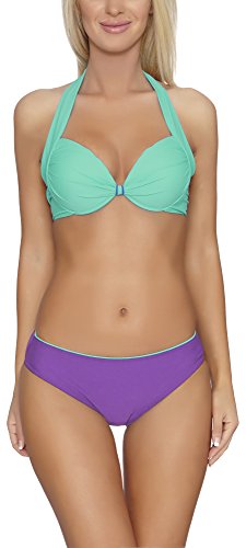 Verano Damen Bikini 1L2SS31 (Hellmint/Lila, 46) von Verano