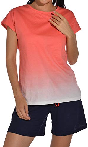 Verano Damen Schlafanzug kurz lachs Farben mit Farbverlaufseffekt (M) von Verano