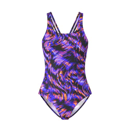 Veranobreeze Frauen Athletic Print One Piece Badeanzüge Training Bademode Racerback Wettkampf Badeanzug für Frauen (Flame Purple, EU38) von Veranobreeze