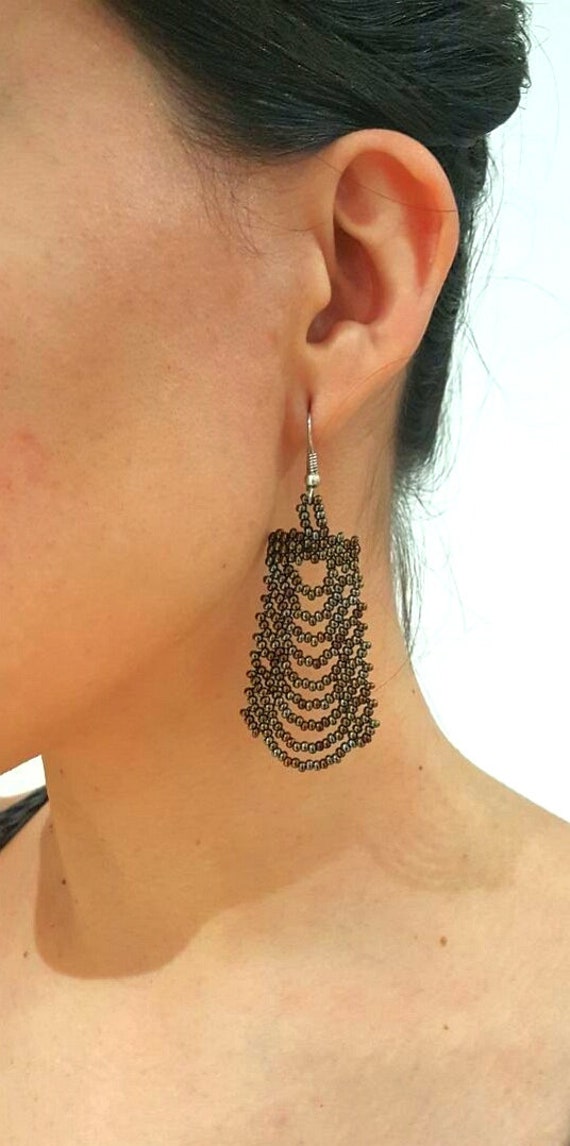 Baumbehbaum Und Ohrringe, Perlen Handgefertigten Schmuck, Bunte Kronleuchter Boho Perfektes Geschenk Für Sie von VerapazAccessories