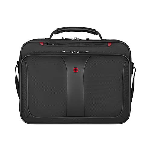 WENGER Legacy 16 Laptop-Tasche zum Umhängen, Notebook bis 16 Zoll, Aktentasche, Organizer, 15 l, Damen Herren, Büro Business-Reisen Uni, Schwarz, 600647 von WENGER