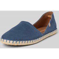 Verbenas Espadrilles aus Leder Modell 'CARMEN SERRAJE' in Ocean, Größe 41 von Verbenas