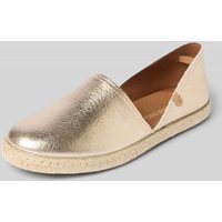 Verbenas Espadrilles aus Leder Modell 'CARMEN' in Gold, Größe 41 von Verbenas