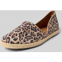 Verbenas Espadrilles im Animal-Look Modell 'CARMEN LEOPARDO' in Camel, Größe 40 von Verbenas