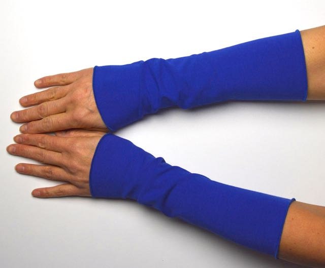 stulpen Sommer Königsblau Leicht Baumwoll-Jersey - Verschiedene Größen Und Längen von Verbunterei