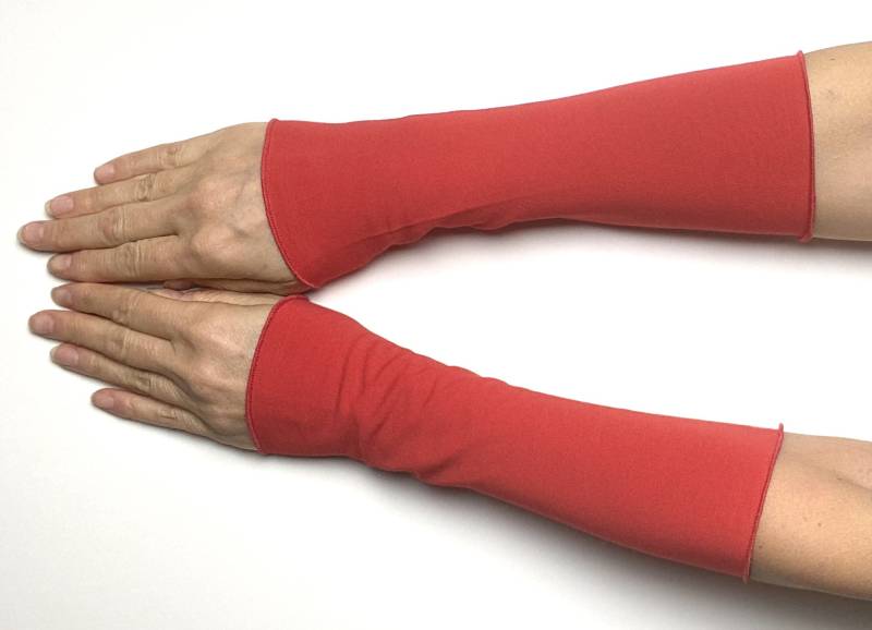 stulpen Sommer Rot Leicht Baumwoll-Jersey - Verschiedene Größen Und Längen von Verbunterei