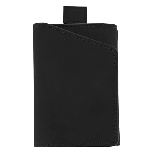 Verdant Touch Leder Trifold Wallet Minimalistische Geldbörse Leder Kreditkartenhalter Münzgeldbörse Tragbar Multi Funktion Kartenhalter Brieftasche für Männer Frauen Schwarz, mehrfarbig, 60_x_180_cm von Verdant Touch