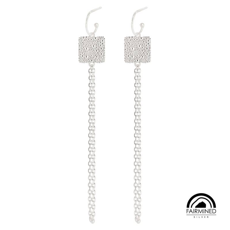 Ellie Mini-Creolen Mit Langen Anhängern Aus Fairmined Silber | Handgefertigter Ohrschmuck Nachhaltiger Schmuck Geschenk Für Sie Ellie Mini-Creolen Mit Langen Anhängern Aus Fairmined Silber | Handgefertigter Ohrschmuck Nachhaltiger Schmuck Geschenk Für Sie von Verdelia