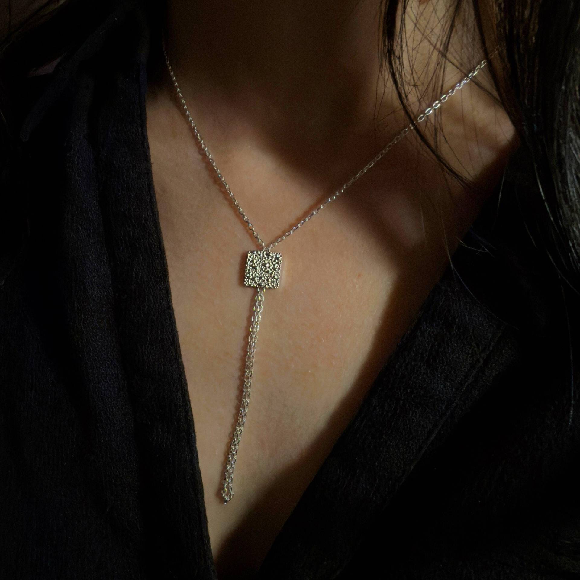 Ellie Y-Kette Aus Fairmined Silber & Recyceltem | Nachhaltiger Schmuck Handgefertigte Geschenk Für Sie von Verdelia