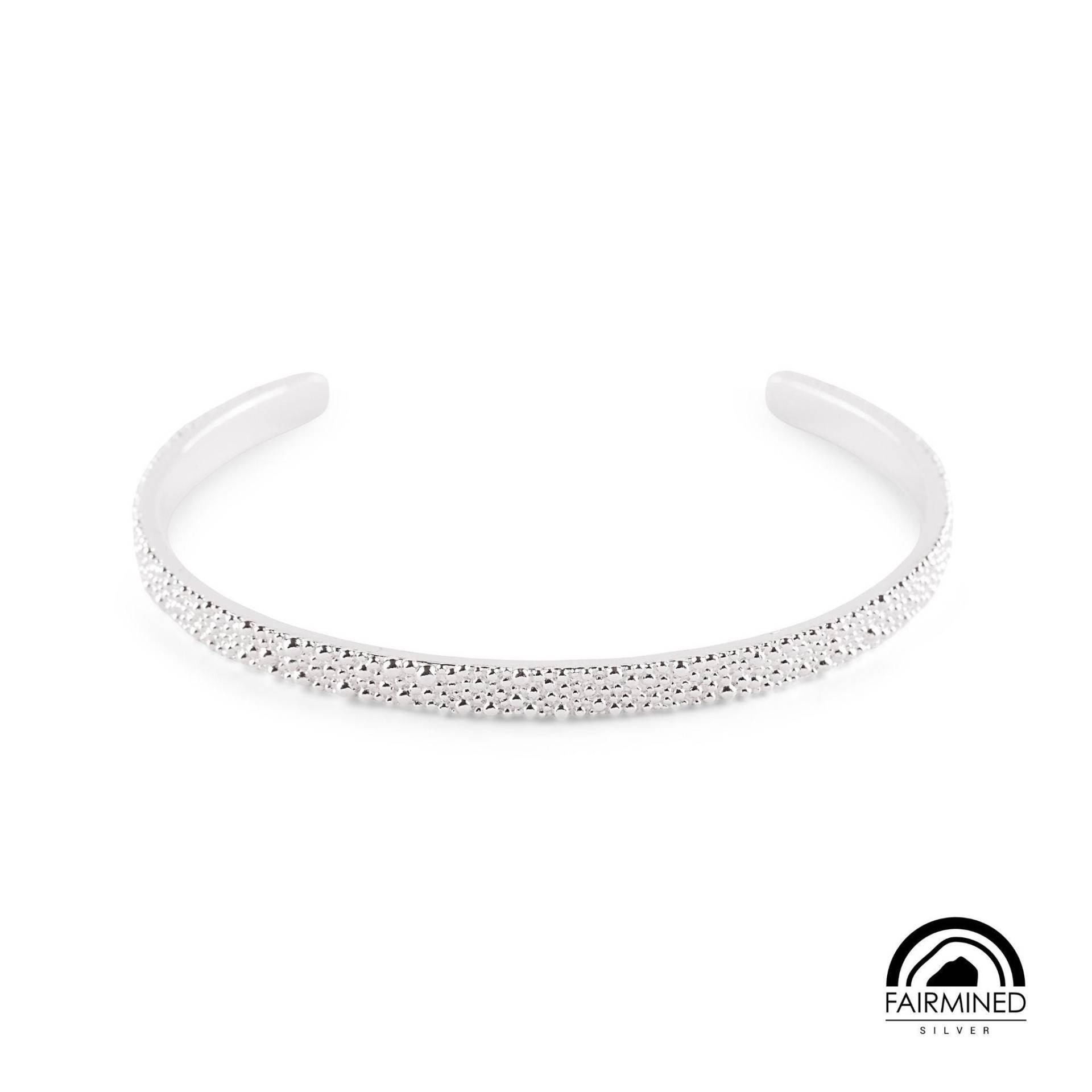 Luna Offener Armreif Aus Fairmined Silber | Nachhaltiger Schmuck Fairer Silberschmuck Deutschland von Verdelia
