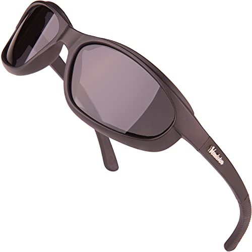 Verdster Polarisierte Sonnenbrillen für Herren und Damen Sport Fahrradbrille für Frauen und Männer MTB Motorrad Airdam Schwarz von Verdster