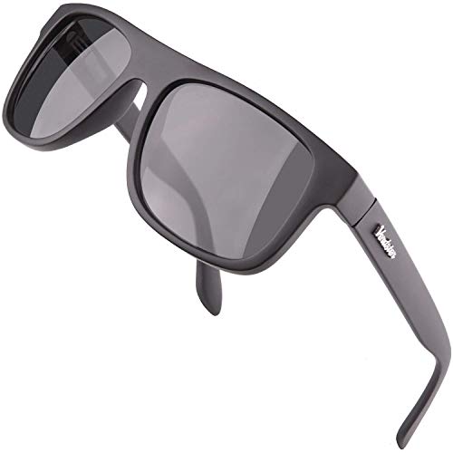 Verdster Sonnenbrille für Herren und Damen Klassisches Retro Vintage Verspiegelte Breit Sportbrillen Islander Schwarz von Verdster