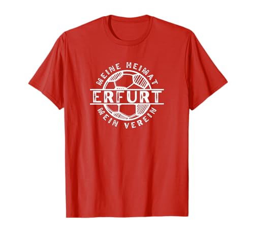 Erfurt Rot Weiss Fussball Herren Kicken Verein Fan Thüringen T-Shirt von Verein Erfurt Rot Weiss Fan Fussball Aufstieg