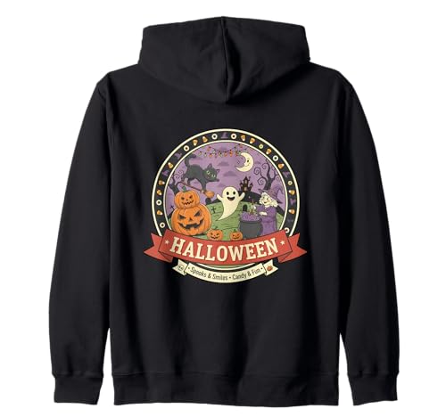 Kinder Halloween Jungen Mädchen Kürbis Gespenst Motiv Kapuzenjacke Kinder Halloween Jungen Mädchen Kürbis Gespenst Motiv Kapuzenjacke von Verfluchte Mondstimmung Halloween Bekleidung