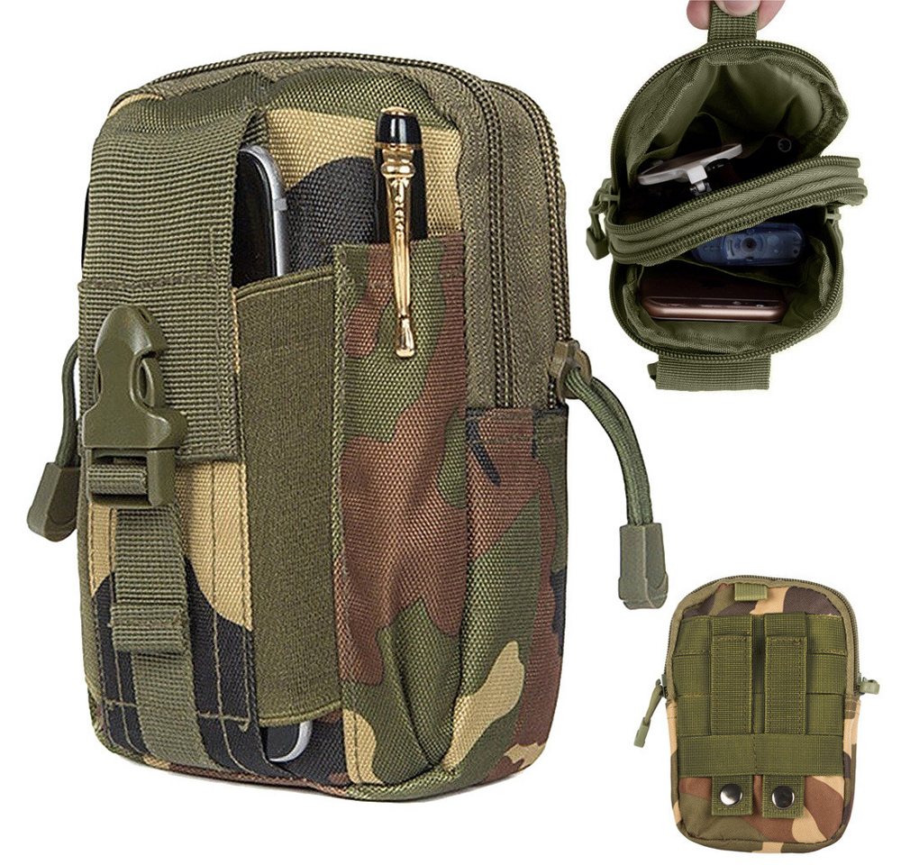 Verkgroup Gürteltasche Gürteltasche: Bauchtasche Outdoor-Tasche für Sport und Abenteuer (Gürteltasche-Set, 1x Militärische Güteltasche), ielseitige Tragemöglichkeiten und wasserdichtes Material von Verkgroup