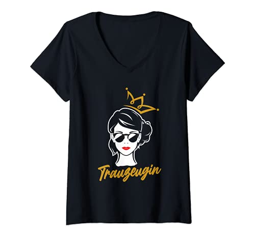 Damen Beste Trauzeugin Verlobung JGA Hochzeit Trauzeugin T-Shirt mit V-Ausschnitt Damen Beste Trauzeugin Verlobung JGA Hochzeit Trauzeugin T-Shirt mit V-Ausschnitt von Verlobung Hochzeit Trauzeugin Geschenk
