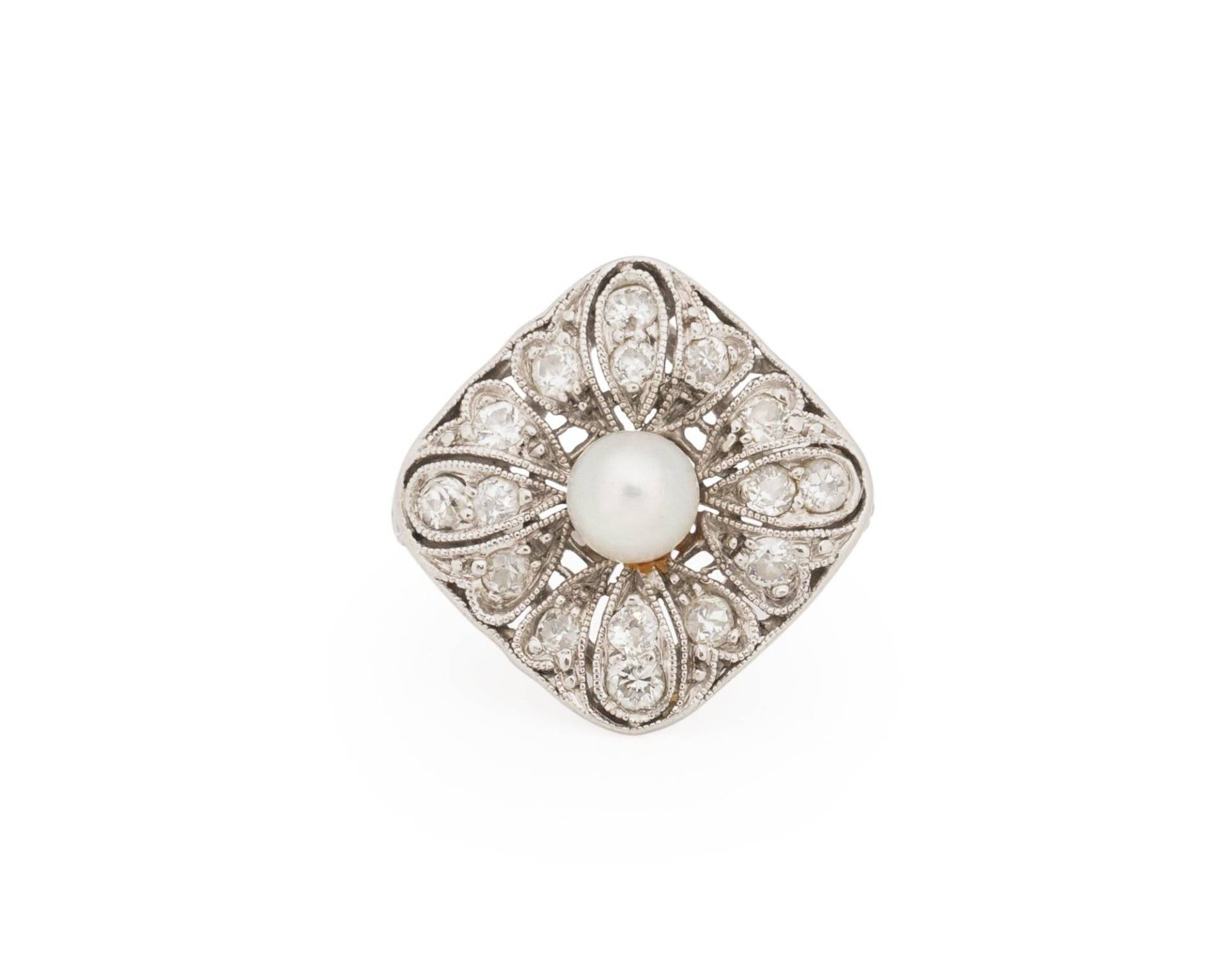 Art Deco Platin .35Cttw Brillant Diamant Verlobungsring - Veg#1828 von VermaEstateJewels