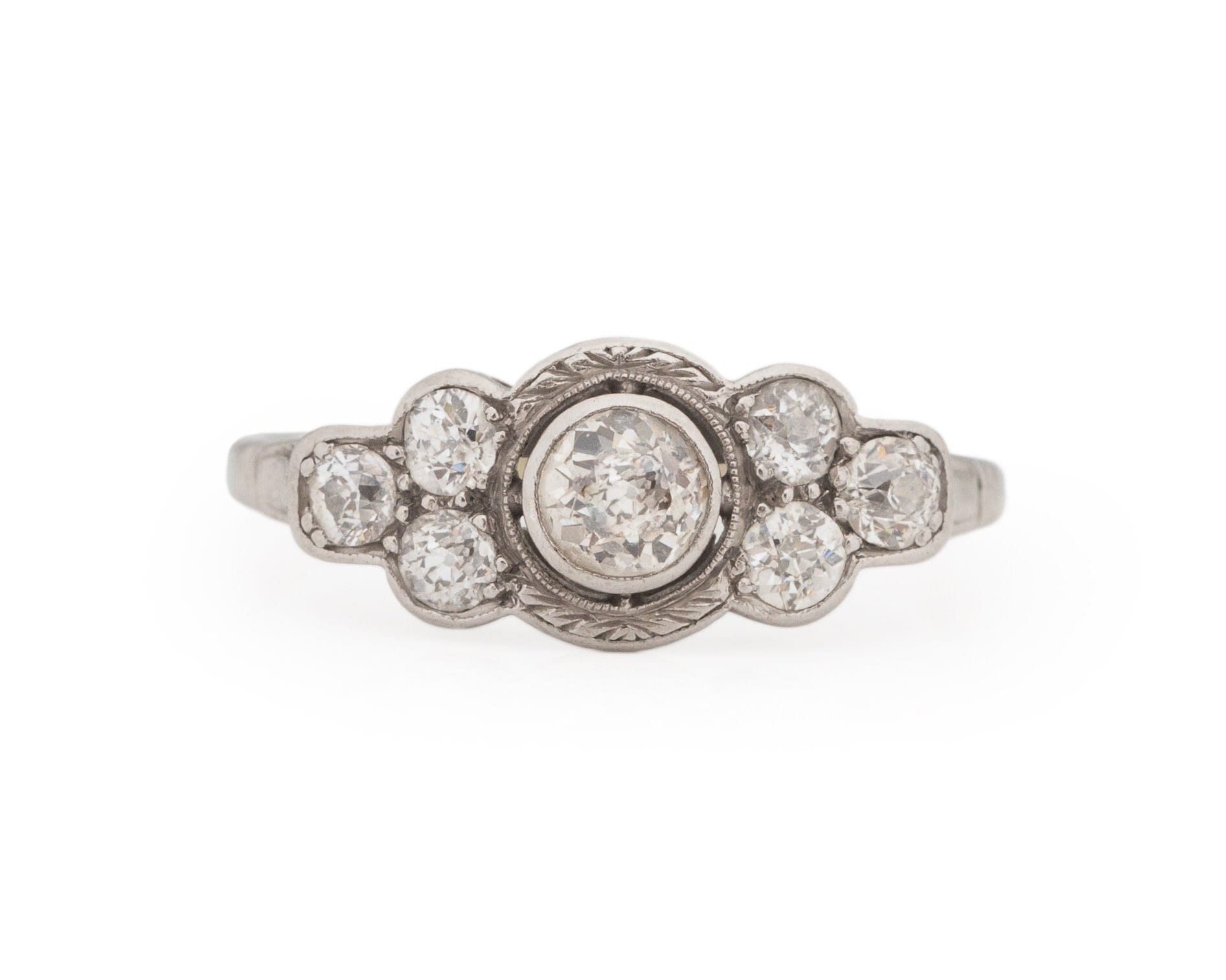 Art Deco Platin .55Ct Diamant Verlobungsring - Veg # 1877 von VermaEstateJewels