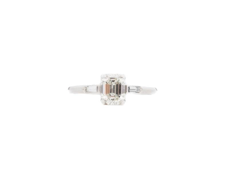 Circa 1920S Platin Gia 1.21Ct Antiker Step Cut Diamant Verlobungsring - Veg # 2323 von VermaEstateJewels