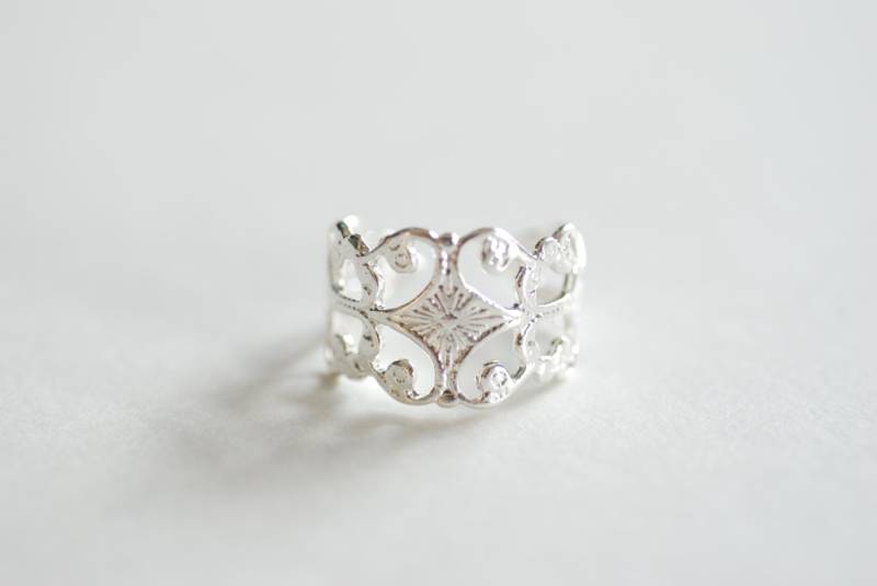925 Sterling Silber Verstellbaren Ring, Silberring, Eine Größe Verstellbarer Filigranen Großhandel Ringe 925 Sterling Silber Verstellbaren Ring, Silberring, Eine Größe Verstellbarer Filigranen Großhandel Ringe von VermeilSupplies