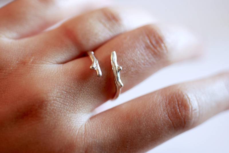 925 Sterling Silber Zweig Ring, Verstellbarer Ast Natur Schmuck, Lorbeer Blatt Gold, Roségold, Vine, 111 925 Sterling Silber Zweig Ring, Verstellbarer Ast Natur Schmuck, Lorbeer Blatt Gold, Roségold, Vine, 111 von VermeilSupplies