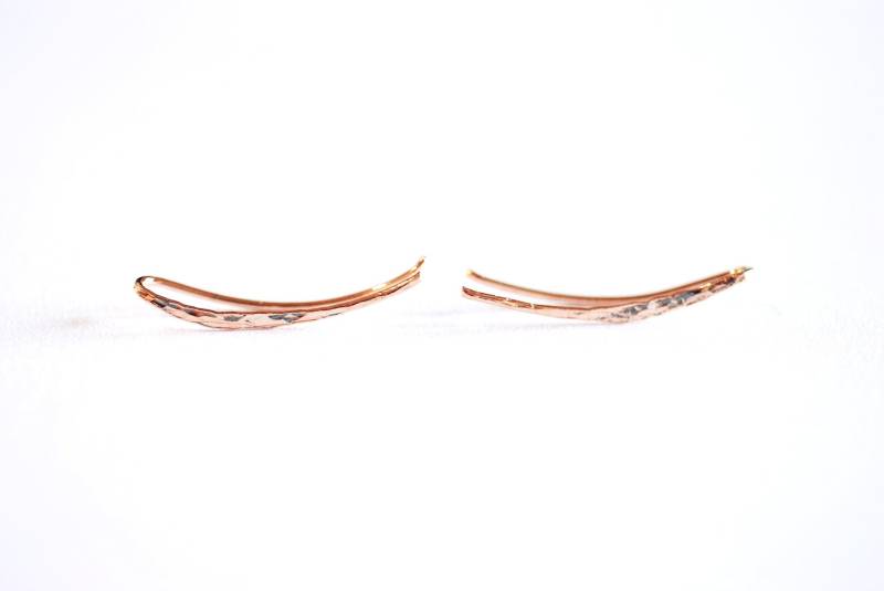 Glänzend Vergoldet Rosa Rose Gold Vermeil Ohr Bergsteiger Ohrringe - 22K Sterlingsilber Crawler, Ohrhaken, Geschwungene Bar Ohrringe, 304 Glänzend Vergoldet Rosa Rose Gold Vermeil Ohr Bergsteiger Ohrringe - 22K Sterlingsilber Crawler, Ohrhaken, Geschwungene Bar Ohrringe, 304 von VermeilSupplies