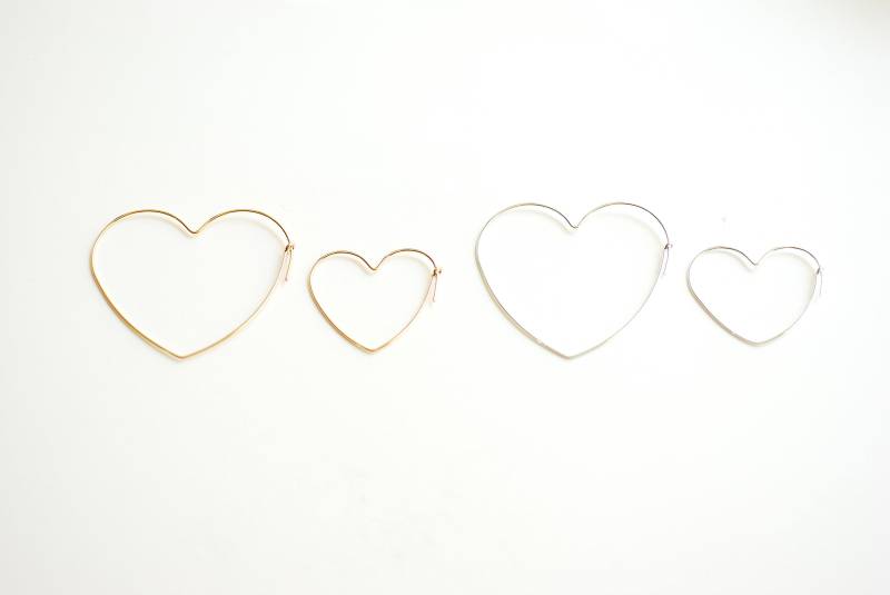 Herzdraht Ohrringe - 14K Gold Filled Oder Sterling Silber Ohrringe, Offenes Herz Draht, Liebe Förmige Hoop Ohrbügel Herzdraht Ohrringe - 14K Gold Filled Oder Sterling Silber Ohrringe, Offenes Herz Draht, Liebe Förmige Hoop Ohrbügel von VermeilSupplies
