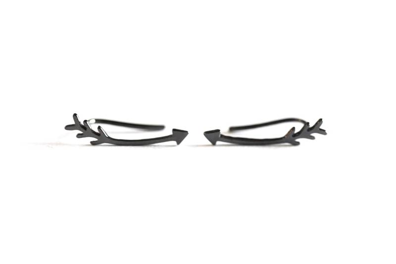 Schwarzgold Rhodiniert Pfeil Ohrring Kletterer Ohr Manschette - 925 Silber-Pfeil-Ohrringe, Crawler, Gebogene Ohrringe, Ohr-Jacke Schwarzgold Rhodiniert Pfeil Ohrring Kletterer Ohr Manschette - 925 Silber-Pfeil-Ohrringe, Crawler, Gebogene Ohrringe, Ohr-Jacke von VermeilSupplies