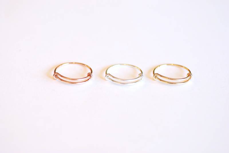 Verstellbarer Fingerring - Wähle 925 Sterling Silber, 14K Gold Filled, Roségold Filled, Ringgrößen 6-8, Fingerringe, 1mm, 18Ga Draht, 58 Verstellbarer Fingerring - Wähle 925 Sterling Silber, 14K Gold Filled, Roségold Filled, Ringgrößen 6-8, Fingerringe, 1mm, 18Ga Draht, 58 von VermeilSupplies