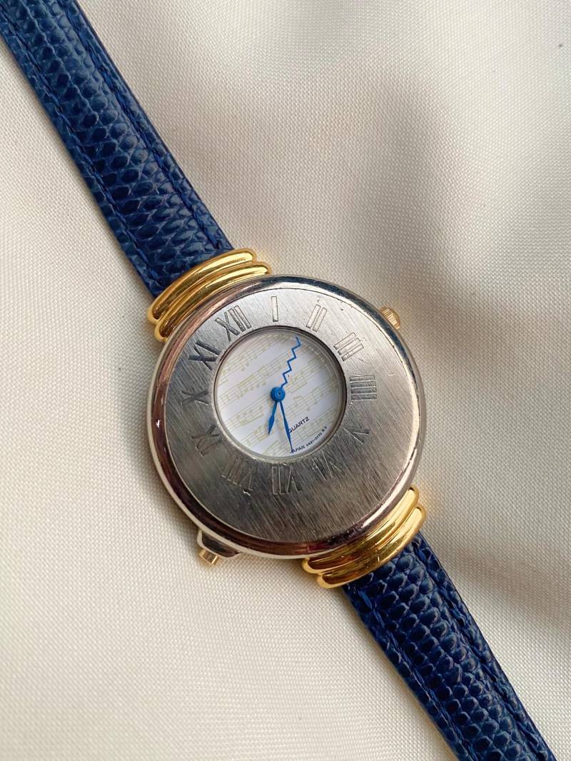 Seltene Seiko Musical Unisex Vintage Uhr; Lederband von Verncellvintage