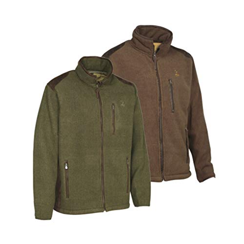 Verney Carron ProHunt Fleecejacke Blouson Presly warm gefütterte Herren Fleece Jacke Jagd Angeln Freizeit (M, Braun) von Verney Carron