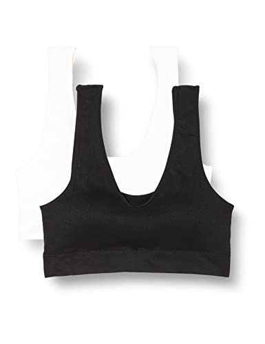 Vero Moda Accessories Damen VMAGNES 2-Pack NOOS Top, Snow White/Pack:Black/Snow White, M/L von VERO MODA