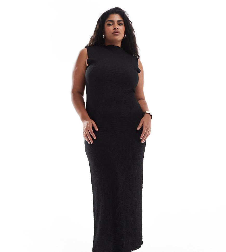 Vero Moda Curve - Ärmelloses, strukturiertes Maxikleid in Schwarz Vero Moda Curve - Ärmelloses, strukturiertes Maxikleid in Schwarz von Vero Moda Curve