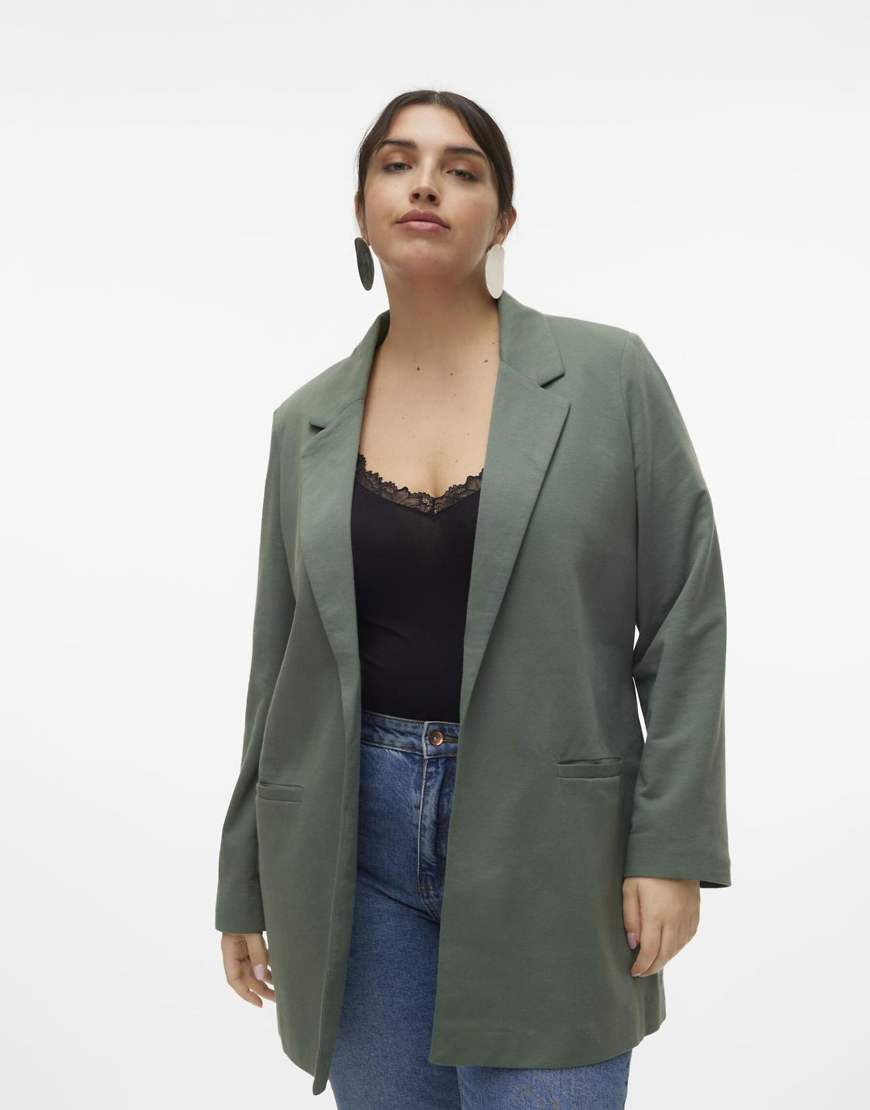 Vero Moda Curve - Blazer in Lorbeerkranz-Grün von Vero Moda Curve