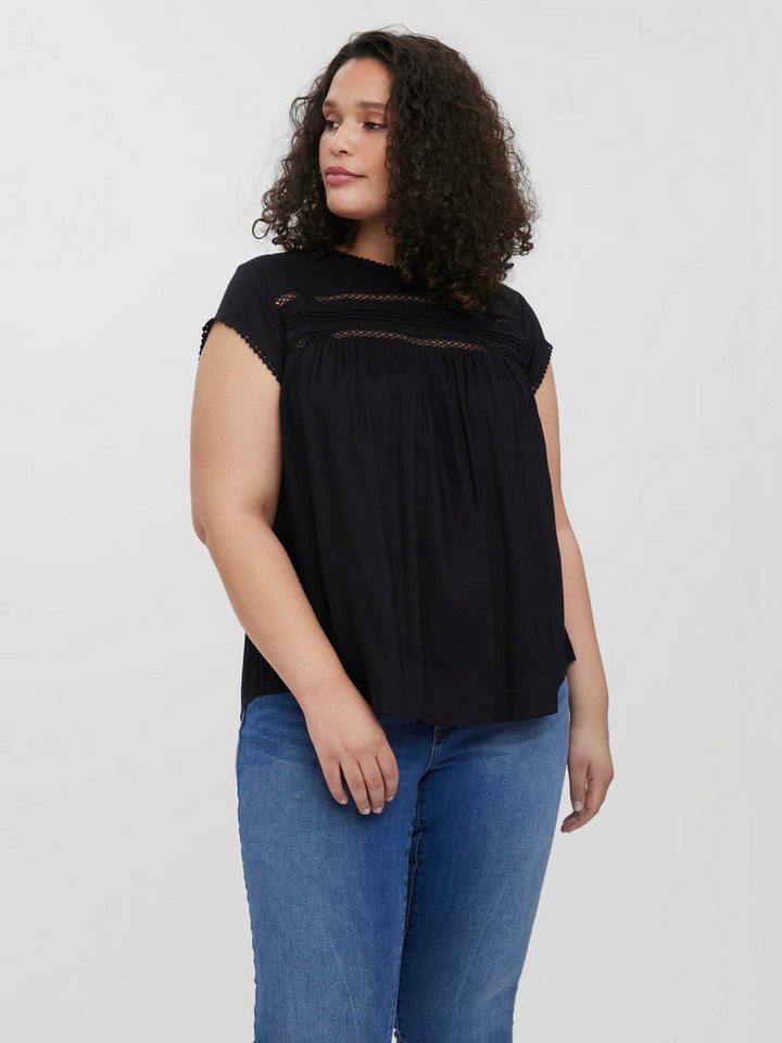 Vero Moda Curve Blusenshirt VMDEBBIE PLEAT S/L TOP WVN GA CURVE NOOS von Vero Moda Curve